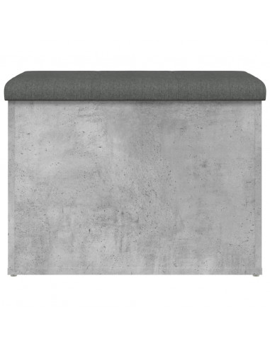 Panca Portaoggetti Grigio Cemento 62x42x45 cm Legno Multistrato