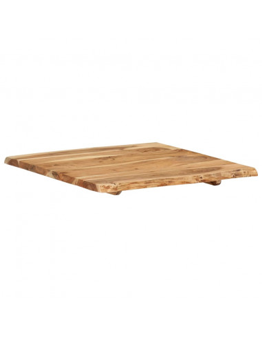 Piano del Tavolo in Legno Massello di Acacia 58x(50-60)x2,5 cm