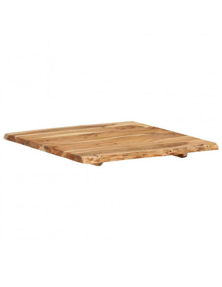 Piano del Tavolo in Legno Massello di Acacia 58x(50-60)x2,5 cm