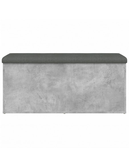 Panca Portaoggetti Grigio Cemento 102x42x45cm Legno Multistrato