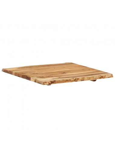Piano del Tavolo in Legno Massello di Acacia 58x(50-60)x2,5 cm