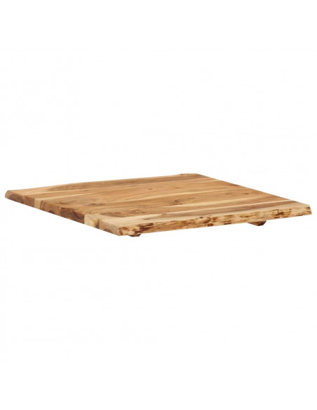 Piano del Tavolo in Legno Massello di Acacia 58x(50-60)x2,5 cm
