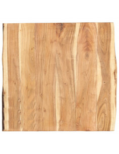 Piano del Tavolo in Legno Massello di Acacia 58x(50-60)x3,8 cm