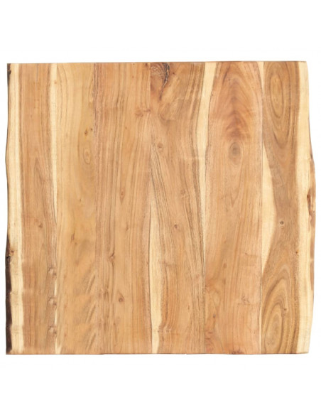 Piano del Tavolo in Legno Massello di Acacia 58x(50-60)x3,8 cm