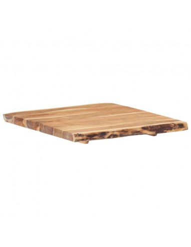 Piano del Tavolo in Legno Massello di Acacia 58x(50-60)x3,8 cm