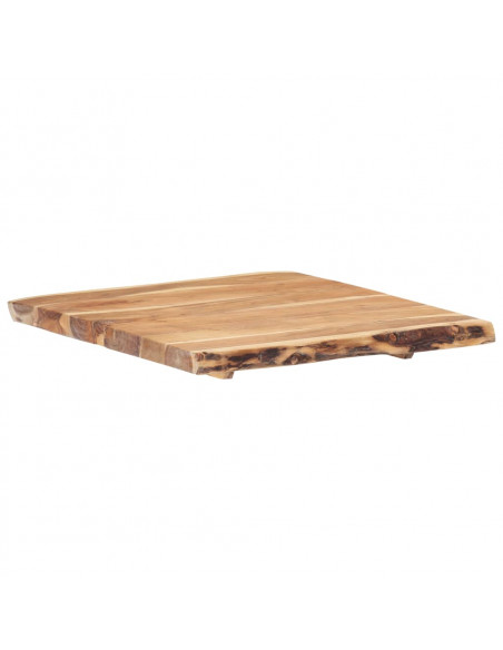 Piano del Tavolo in Legno Massello di Acacia 58x(50-60)x3,8 cm