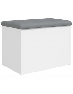 Panca Portaoggetti Bianca 62x42x45 cm in Legno Multistrato 2