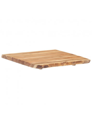 Piano del Tavolo in Legno Massello di Acacia 58x(50-60)x3,8 cm
