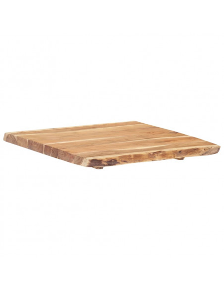 Piano del Tavolo in Legno Massello di Acacia 58x(50-60)x3,8 cm