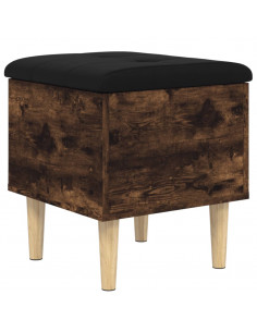 Panca Portaoggetti Rovere Fumo 42x42x46 cm Legno Multistrato 2