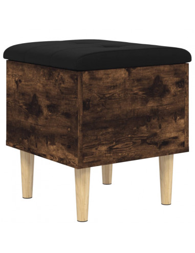 Panca Portaoggetti Rovere Fumo 42x42x46 cm Legno Multistrato