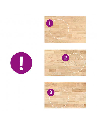 Piano di Lavoro Cucina 100x63,5x2,7 cm Legno Massello Rovere