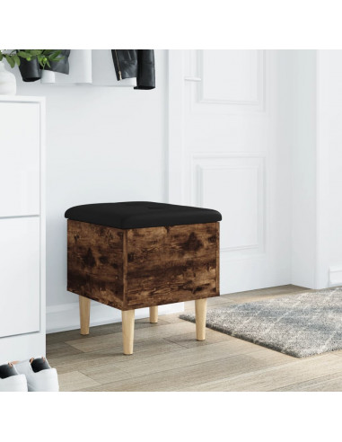 Panca Portaoggetti Rovere Fumo 42x42x46 cm Legno Multistrato