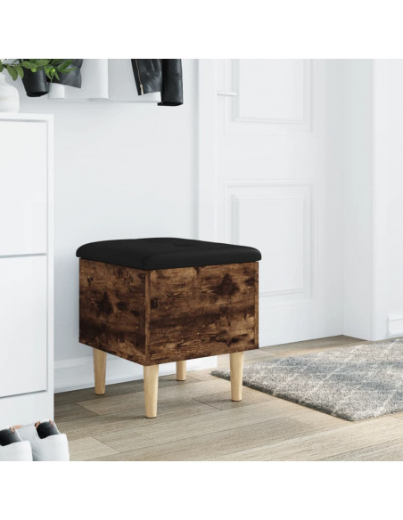 Panca Portaoggetti Rovere Fumo 42x42x46 cm Legno Multistrato