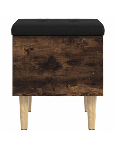 Panca Portaoggetti Rovere Fumo 42x42x46 cm Legno Multistrato