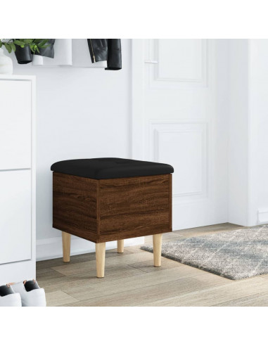 Panca Portaoggetti Rovere Marrone 42x42x46 cm Legno Multistrato