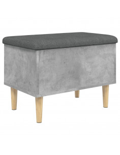 Panca Portaoggetti Grigio Cemento 62x42x46 cm Legno Multistrato 2