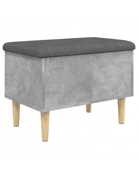 Panca Portaoggetti Grigio Cemento 62x42x46 cm Legno Multistrato
