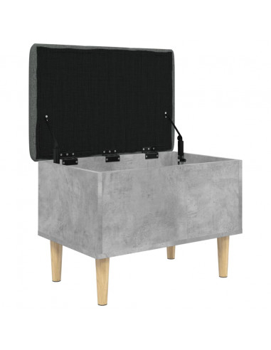 Panca Portaoggetti Grigio Cemento 62x42x46 cm Legno Multistrato