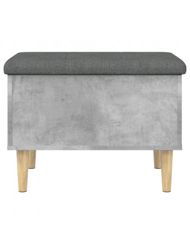 Panca Portaoggetti Grigio Cemento 62x42x46 cm Legno Multistrato