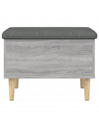 Panca Portaoggetti Grigio Sonoma 62x42x46 cm Legno Multistrato