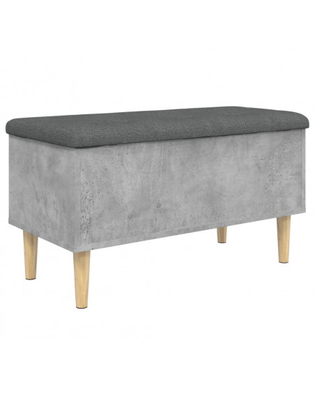 Panca Portaoggetti Grigio Cemento 82x42x46 cm Legno Multistrato