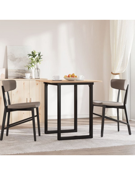 Tavolo da Pranzo Telaio a O 70x70x75 cm Massello Pino e Ghisa