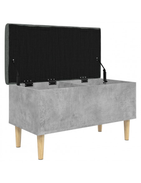 Panca Portaoggetti Grigio Cemento 82x42x46 cm Legno Multistrato