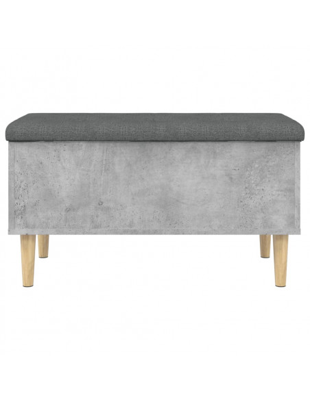 Panca Portaoggetti Grigio Cemento 82x42x46 cm Legno Multistrato