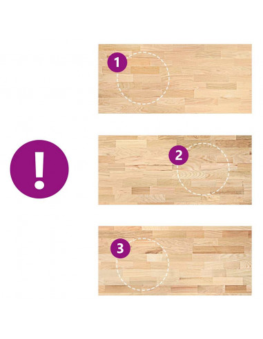 Piano di Lavoro Cucina 140x63,5x4 cm Legno Massello Rovere