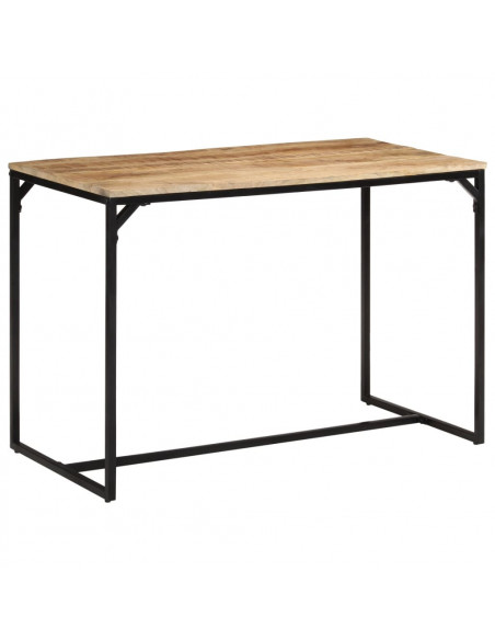 Tavolo da Pranzo 110x55x75 cm in Legno Massello di Mango Grezzo