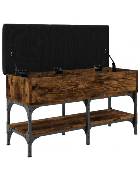 Panca Porta Scarpe Rovere Fumo 82x32x45 cm in Legno Multistrato