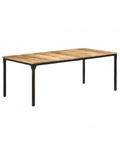 Tavolo da Pranzo 200x100x76 cm in Legno di Mango Grezzo 2