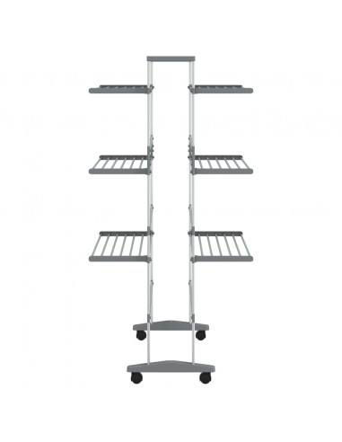 Stendibiancheria con Ruote 89x64x129 cm in Alluminio
