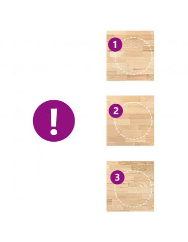 Piano di Lavoro Cucina 60x63,5x2,7 cm Legno Massello Rovere