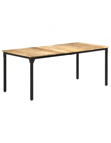 Tavolo da Pranzo 180x90x76 cm in Legno Massello di Mango Grezzo