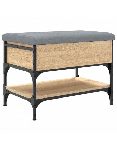 Panca Porta Scarpe Rovere Sonoma 62x42x45 cm Legno Multistrato