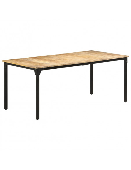 Tavolo da Pranzo 180x90x76 cm in Legno Massello di Mango Grezzo