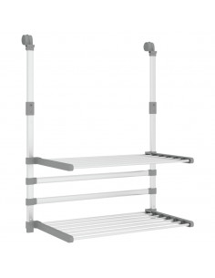 Stendino per Balcone 54x25x42 cm in Alluminio 2