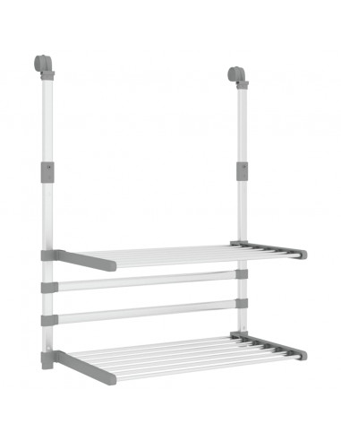 Stendino per Balcone 54x25x42 cm in Alluminio