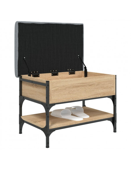 Panca Porta Scarpe Rovere Sonoma 62x42x45 cm Legno Multistrato
