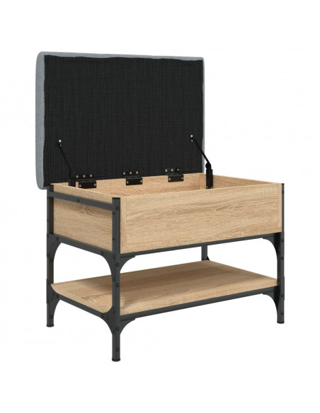 Panca Porta Scarpe Rovere Sonoma 62x42x45 cm Legno Multistrato