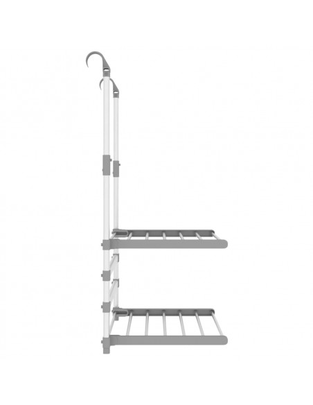 Stendino per Balcone 54x25x42 cm in Alluminio