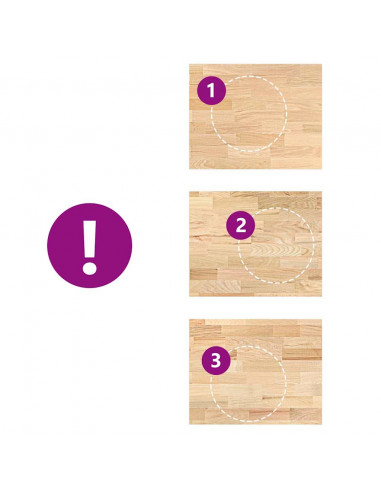 Piano di Lavoro Cucina 80x63,5x2,7 cm Legno Massello Rovere