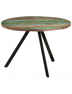 Tavolo da Pranzo 110x75 cm in Legno Massello di Recupero 2