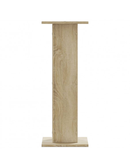Supporti Altoparlanti 2 pz Rovere 30x30x80 cm in Multistrato
