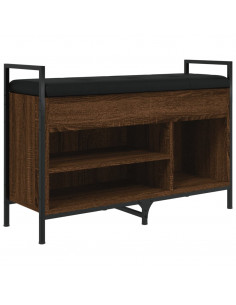 Panca Porta Scarpe Rovere Marrone 85,5x32x57,5 cm 2