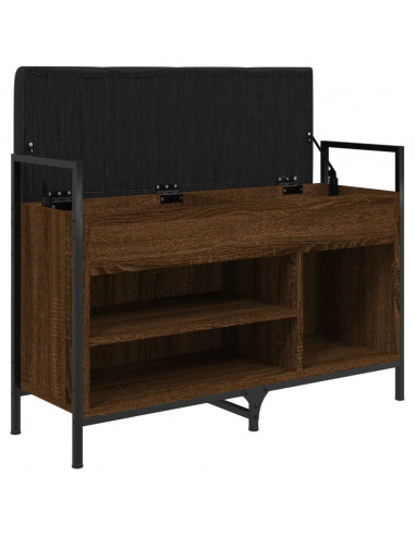 Panca Porta Scarpe Rovere Marrone 85,5x32x57,5 cm