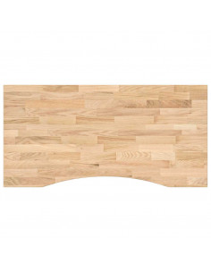 Piano Scrivania 100x50x2,5 cm Rovere Massello Non Trattato