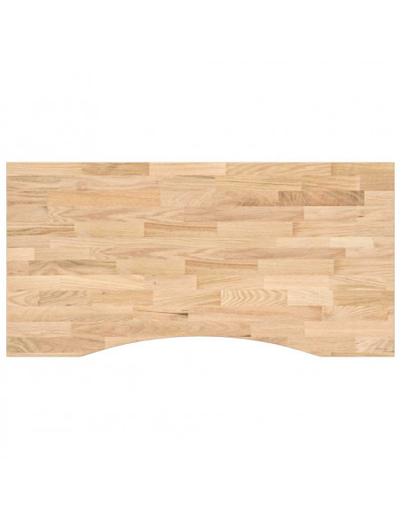 Piano Scrivania 100x50x2,5 cm Rovere Massello Non Trattato